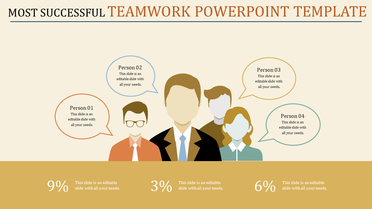 teamwork powerpoint template- Most Successful Teamwork Powerpoint Template